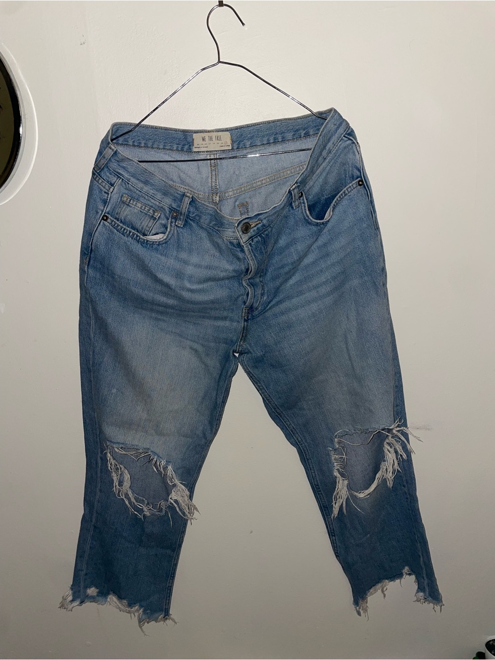 Free People Maggie Jeans Blue Distressed Women's Jeans
